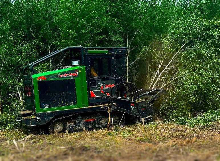 Gyrotrac GT-200 forestry mulcher working in the field